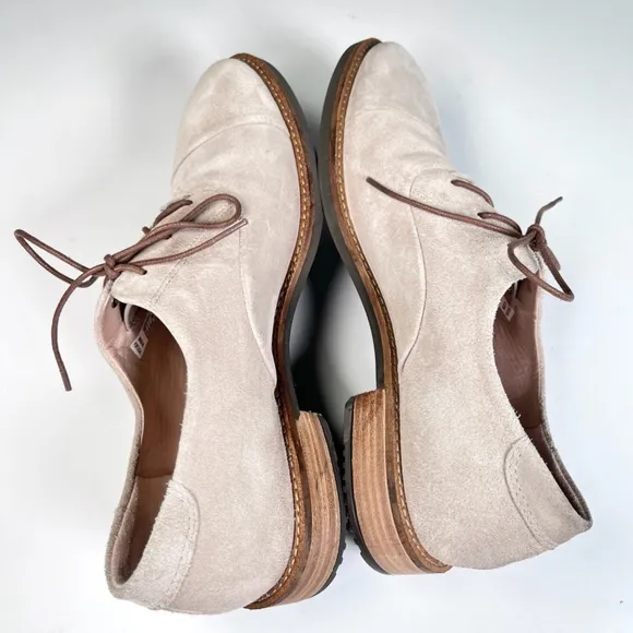 Men's Ecco Beige Suede Leather Shoes Size 11