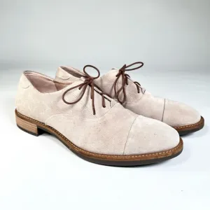 Men's Ecco Beige Suede Leather Shoes Size 11