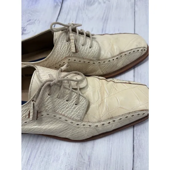 Men's Giorgio Brutini Beige/ cream Leather Dress Shoes Size 10.5