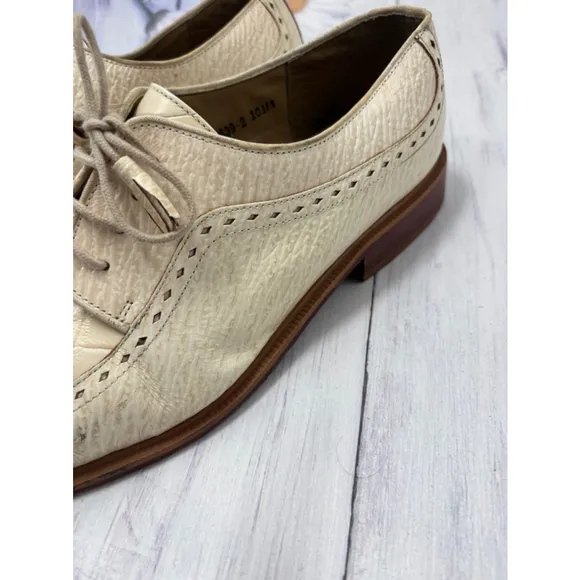 Men's Giorgio Brutini Beige/ cream Leather Dress Shoes Size 10.5