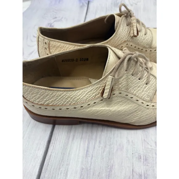 Men's Giorgio Brutini Beige/ cream Leather Dress Shoes Size 10.5