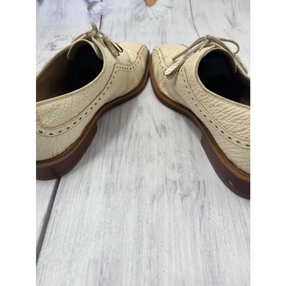 Men's Giorgio Brutini Beige/ cream Leather Dress Shoes Size 10.5