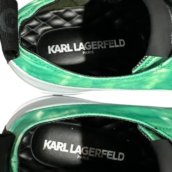 Men's Karl Lagerfeld Sneakers Green White Size 10.5
