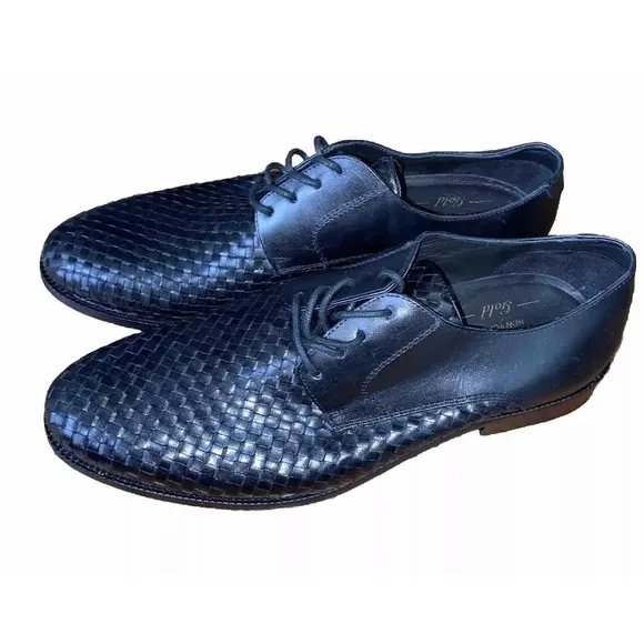 Men’s Marc Joseph New York Gold Men’s 8.5 Black Dress Shoes. Pre-Owned.