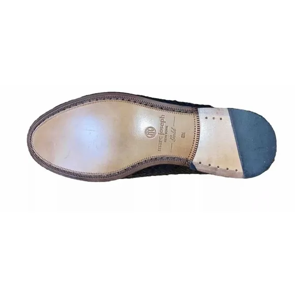 Men’s Marc Joseph New York Gold Men’s 8.5 Black Dress Shoes. Pre-Owned.