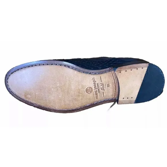 Men’s Marc Joseph New York Gold Men’s 8.5 Black Dress Shoes. Pre-Owned.