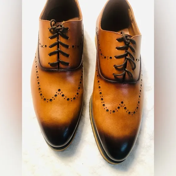 Mens Moretti Wingtip Brogue Pattern Sneakers Shoes. Size 8
