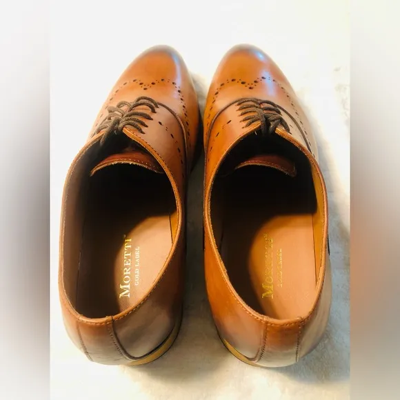 Mens Moretti Wingtip Brogue Pattern Sneakers Shoes. Size 8