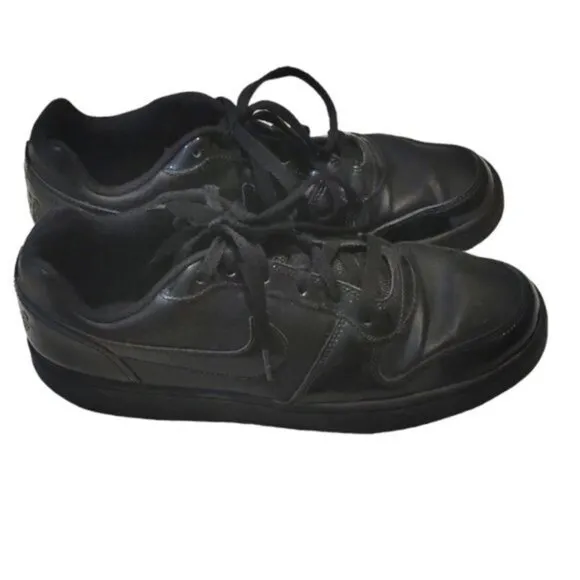 Men's Nike Ebernon Low Basketball Sneaker Shoes BLACK Size 9.5 GUC #3168