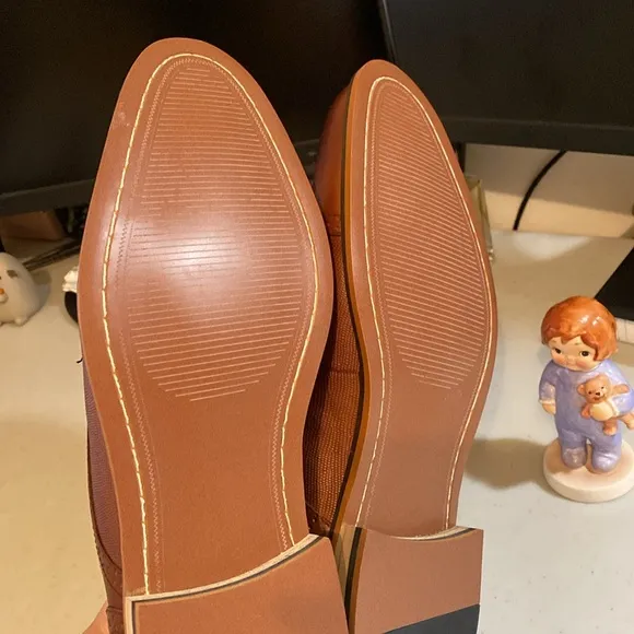 Men's Parker Leather Cap-Toe Shoes, Size 10.5