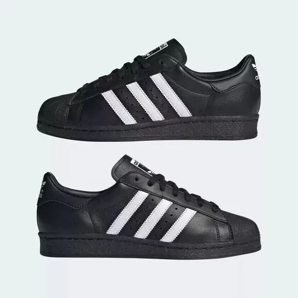 Mens Size 11.5 adidas Superstar 82 Shoes JI2026 Core Black / Cloud White - NEW‎