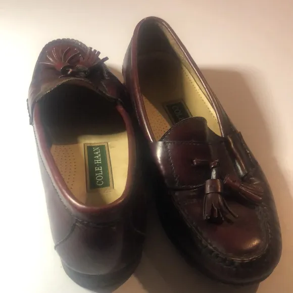 Men’s tassel Memory Mahogany Cole Haan flex comfort oxfords shoes