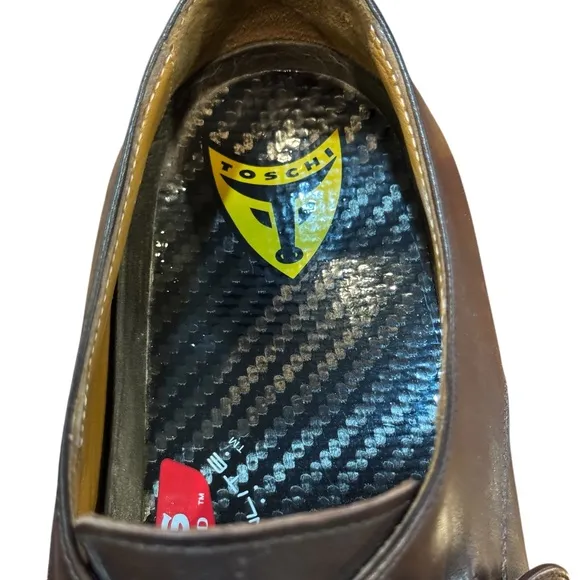 Mens, Toschi Dress Shoe.  Color: Brown, Size: 10 1/2
