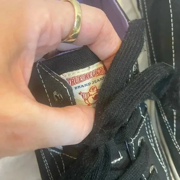 Men's TRUE RELIGION Shoes, black,  Size 13,