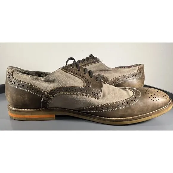 Men's Vince Camuto Venety two-toned Brogue Wingtip Dress/Business Size 9.5D