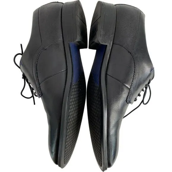 Mens Ted Baker Derby Black Lace Up Dress Shoes Sz 9 Vatory GUC 6360
