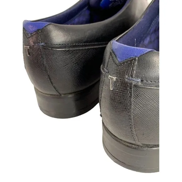 Mens Ted Baker Derby Black Lace Up Dress Shoes Sz 9 Vatory GUC 6360
