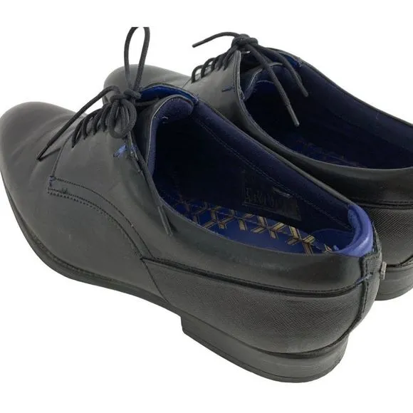 Mens Ted Baker Derby Black Lace Up Dress Shoes Sz 9 Vatory GUC 6360