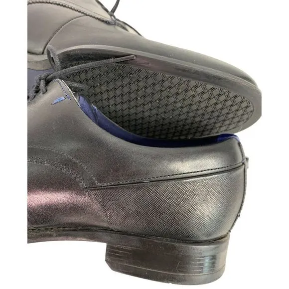 Mens Ted Baker Derby Black Lace Up Dress Shoes Sz 9 Vatory GUC 6360