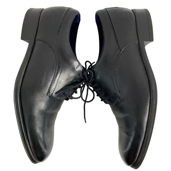 Mens Ted Baker Derby Black Lace Up Dress Shoes Sz 9 Vatory GUC 6360