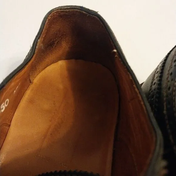 Mercanti Fiorentini Men's Dress Shoes Black 10.5M CUOIO Oxford Western Wingtip