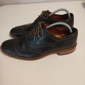 Mercanti Fiorentini Men's Dress Shoes Black 10.5M CUOIO Oxford Western Wingtip