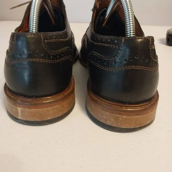 Mercanti Fiorentini Men's Dress Shoes Black 10.5M CUOIO Oxford Western Wingtip