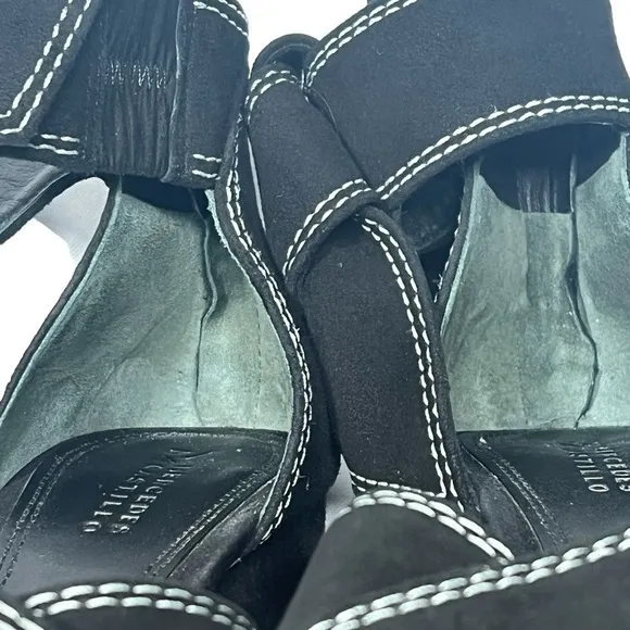 MERCEDES CASTILLO Asuki Knotted Strap Sandals Black Suede Women's Size 8.5