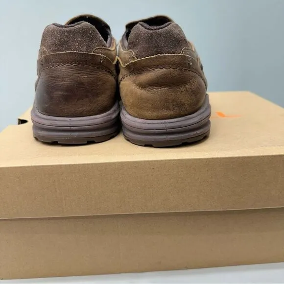 Merrell shetland brown leather shoes moc loafers flats men's 12