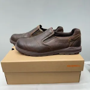 Merrell shetland brown leather shoes moc loafers flats men's 12