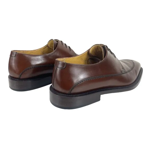 Mezlan Men 8M Torello Brown‎ Leather Oxford Square Toe Dress Shoes Made in Spain