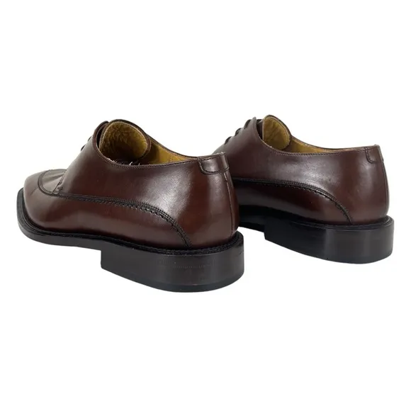 Mezlan Men 8M Torello Brown‎ Leather Oxford Square Toe Dress Shoes Made in Spain