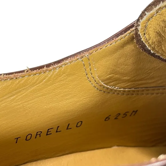 Mezlan Men 8M Torello Brown‎ Leather Oxford Square Toe Dress Shoes Made in Spain