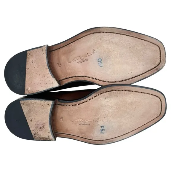 Mezlan Men 8M Torello Brown‎ Leather Oxford Square Toe Dress Shoes Made in Spain