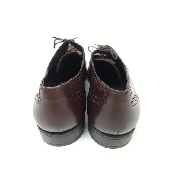 MEZLAN Mens Dress Shoes Brown Leather Lace Up Brogue Cap Toe Oxfords Size 10 M
