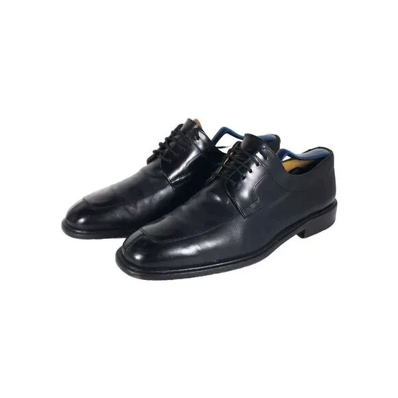 Mezlan Men’s Fiore US10M Black Leather Split Toe Derby Dress Shoes Made In Spain