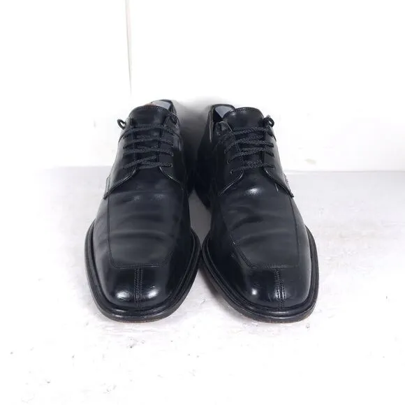 Mezlan Men’s Fiore US10M Black Leather Split Toe Derby Dress Shoes Made In Spain