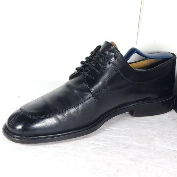 Mezlan Men’s Fiore US10M Black Leather Split Toe Derby Dress Shoes Made In Spain
