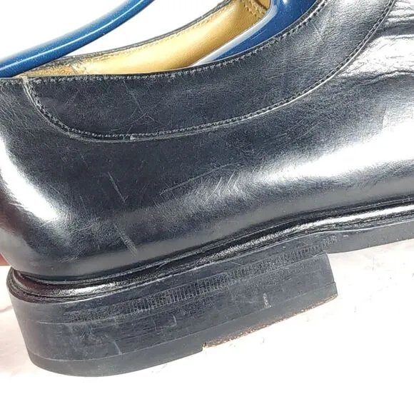 Mezlan Men’s Fiore US10M Black Leather Split Toe Derby Dress Shoes Made In Spain