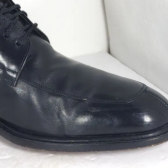 Mezlan Men’s Fiore US10M Black Leather Split Toe Derby Dress Shoes Made In Spain