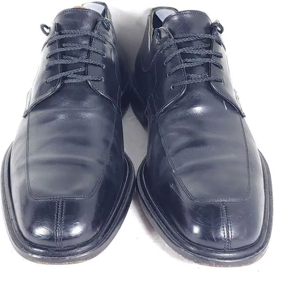 Mezlan Men’s Fiore US10M Black Leather Split Toe Derby Dress Shoes Made In Spain