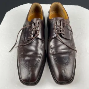 Mezlan Nigel Mens Brown Leather Derby Lace Up Dress Shoes Sz 10.5 M