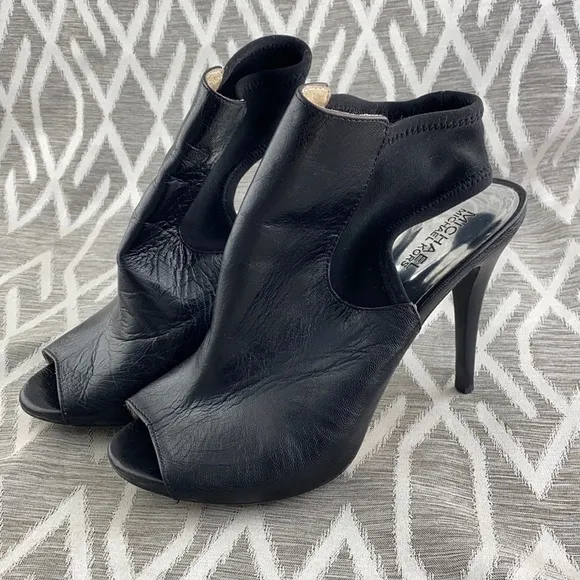 MICHAEL by Michael Kors Open Toe Slingback Heeled Shoes Black