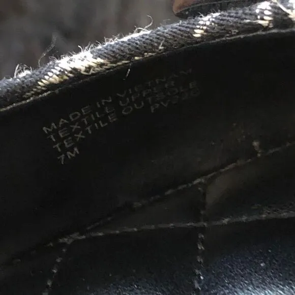 Michael Kors Flats black logo print flats loafers slip on shoes women’s 7