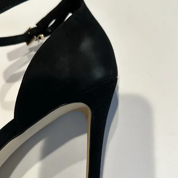 Michael Kors *Jordyn* black suede leather platform stiletto sandals 8.5
