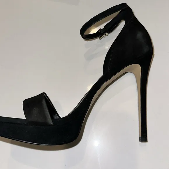 Michael Kors *Jordyn* black suede leather platform stiletto sandals 8.5
