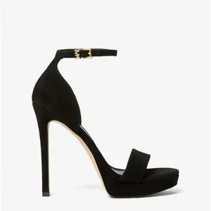 Michael Kors *Jordyn* black suede leather platform stiletto sandals 8.5