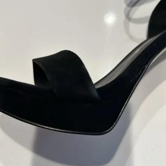 Michael Kors *Jordyn* black suede leather platform stiletto sandals 8.5