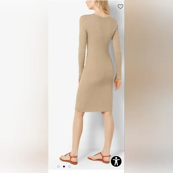 Michael Kors ribbed lace up dress