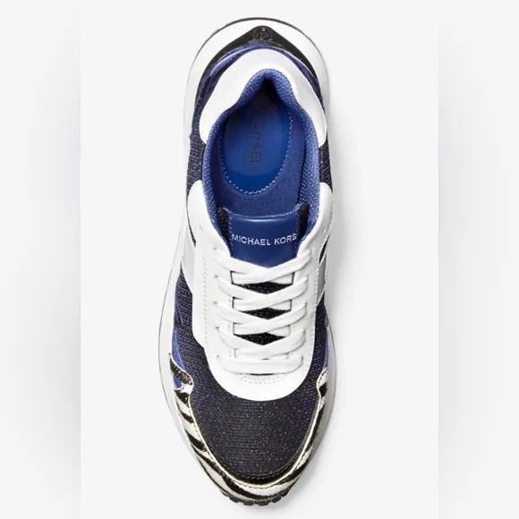 Michael Kors Zebra Blue Monroe Trainer